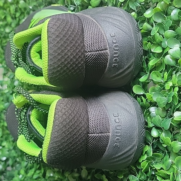 adidas Kids Black and Neon Green Sneakers - Picture 3 of 7